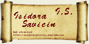 Isidora Savičin vizit kartica